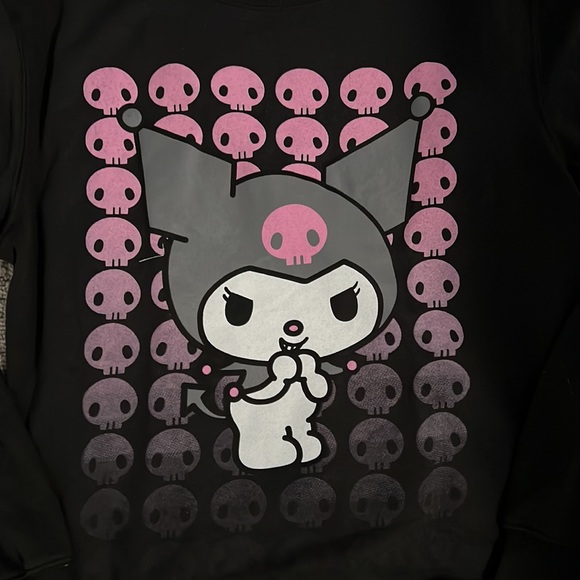 Kuromi Black Purple Sweatshirt Top Sweater Sanrio S - Picture 2 of 4
